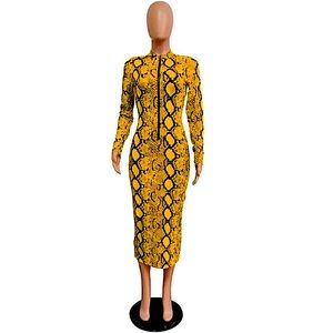 DIANE VON FURSTENBERG Vintage Gold Snakeskin Body Con Maxi Dress-Size 4/6 READ!!